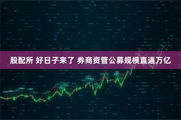 股配所 好日子来了 券商资管公募规模直逼万亿